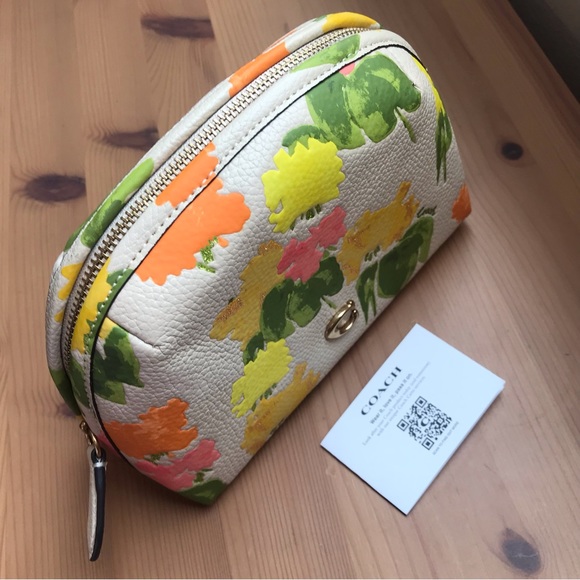 🌸🍃Coach Julienne Cosmetic Case 17 With Floral Print - Picture 11 of 11